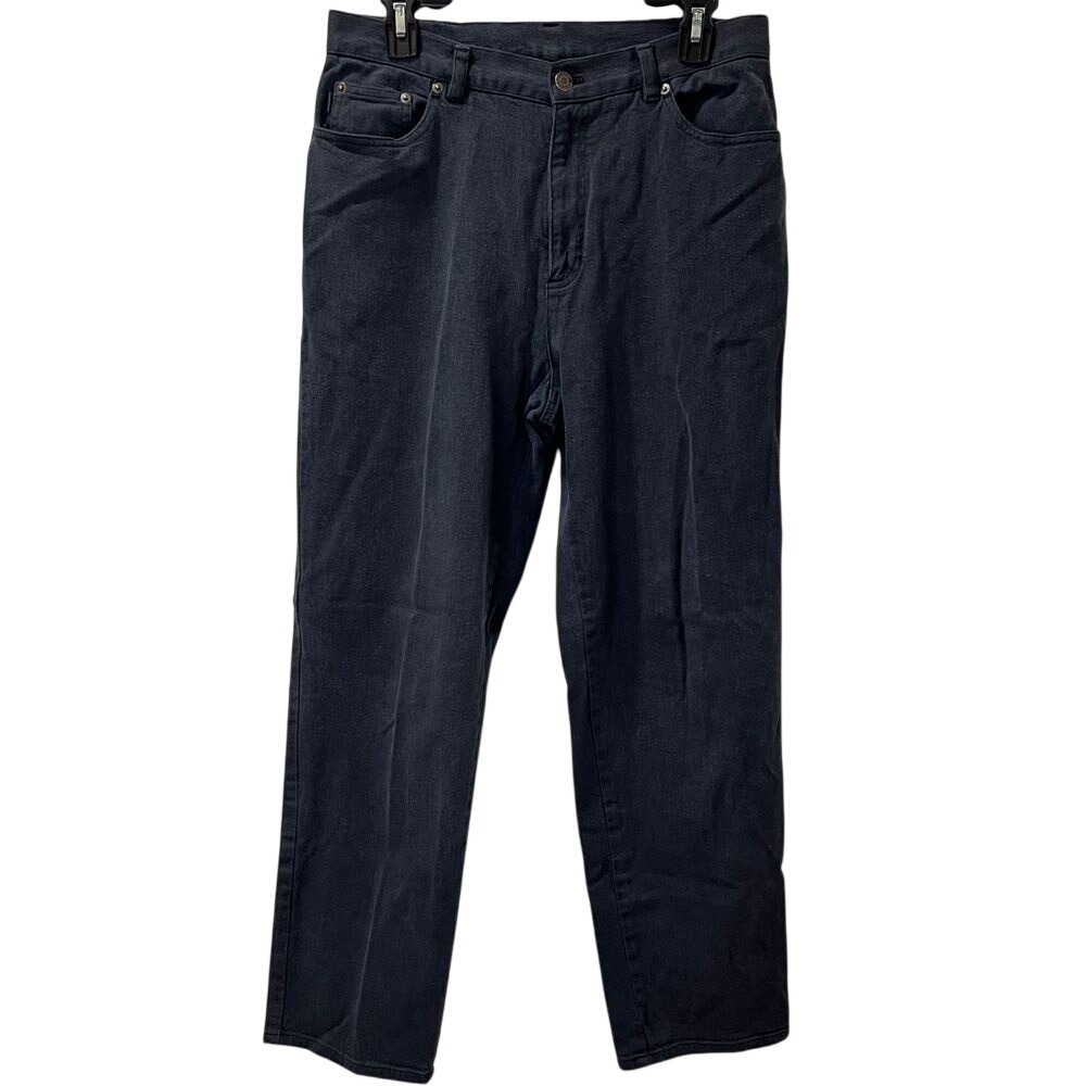 Lauren Jeans Co RL Jeans Women 12 Dark Wash High Rise Straight Denim Normcore